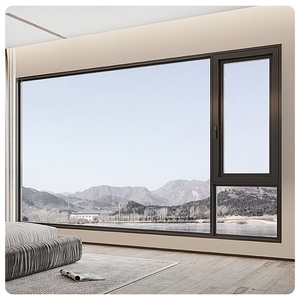 Ventanas Corredizas de Aluminio Negro Modernas Personalizadas, Insonorizadas, con Certificación Energy <span class=keywords><strong>Star</strong></span>, Aislamiento Térmico, para Piso y Techo, con Garantía de por Vida - Product Image 6