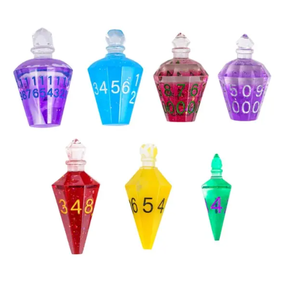 Udixi Tùy Chỉnh Đa Hai Mặt Sắc Nét Cạnh Dice RPG Rồng Và Dungeon Handmade Ma Thuật Y Học Chai Nhựa Dice Set - Product Image 6