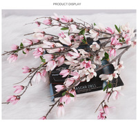 Fleur de Magnolia Artificielle Faite à la Main de Style Nordique, Haute Simulation, Mini Magnolia pour Décoration Intérieure et Composition Florale Maison