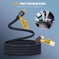 Vente chaude 4-en-1 Câble de charge rapide 65W PD 27W QC Câble Mecha pour Android/Téléphone USB C Fil de charge rapide multi-ports