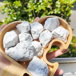 Pedra de cristal de cura natural por atacado para artesanato com pedra Howlite Crua Pedra de Cristal Crua Pedra de Quartzo para venda