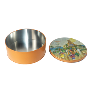 Boîte à biscuits <span class=keywords><strong>ronde</strong></span> de qualité alimentaire sûre pour gâteau rond Boîte en <span class=keywords><strong>métal</strong></span> - Product Image 2