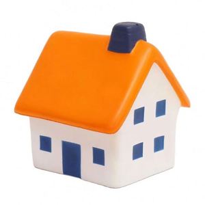 Jouets promotionnels personnalisés en forme de maison, boule anti-stress en PU en forme de chalet - Product Image 1