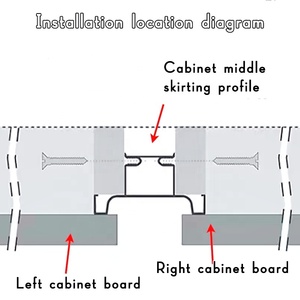 High Quality C Shape Hidden Embedded Gola Handle Aluminum Vertical Pull for Kitchen Cabinet European Market - Product Image 2