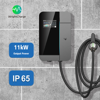 Cargador de Pared para Vehículos Eléctricos de 11 kW, Tipo 1, Tipo 2, GBT, J1772, Salida de 32 A con WiFi, RFID, Certificación UL, DLB para Uso en Garajes Residenciales en EE. UU., WrightCharge