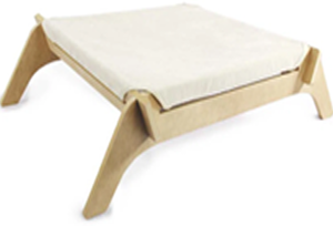 Cama Elevada Clásica y Confortable para Gatos, Hamaca con Estructura Resistente de MDF, Tumbona Elevada de Gamuza Suave para Gatos y Perros - Product Image 4