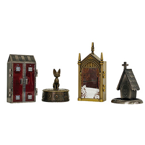 Figurine d'église vintage métallique personnalisée en alliage de zinc nickelé noir, décoration d'Halloween, thème religieux, ornement moulé en 3D - Product Image 5