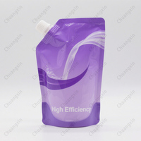 Sacs d'emballage de savon liquide en plastique biodégradable de 500ml 1L 2L imprimés sur mesure pochette à bec debout avec buse