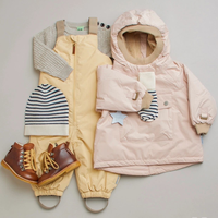 Vente en gros de vêtements pour enfants Vêtements d'hiver pour enfants Combinaison imperméable à l'eau Bretelles pour garçons et filles Salopette de neige épaisse et solide