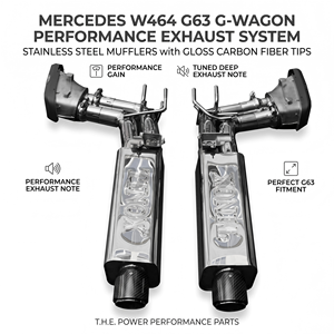 ท่อไอเสีย Vortex SS304 แบบวาล์วข้าง สำหรับ Mercedes AMG G63 W463A W464 4.0T V8 ปลายคาร์บอนไฟเบอร์ - Product Image 1