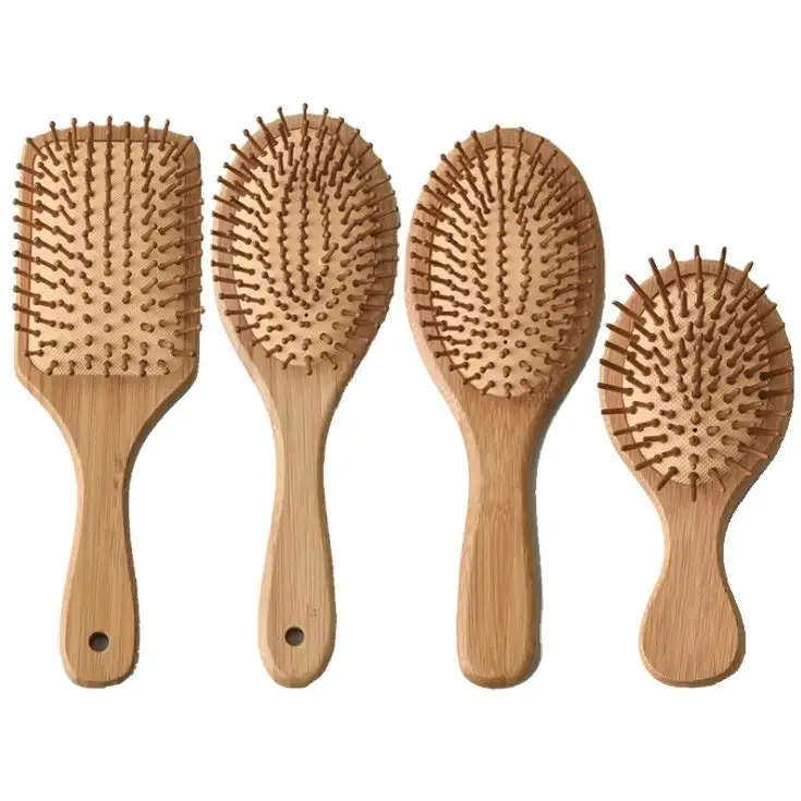 Оптовый индивидуальный качественный экологически чистый массажный деревянный бамбуковый гребень для волос