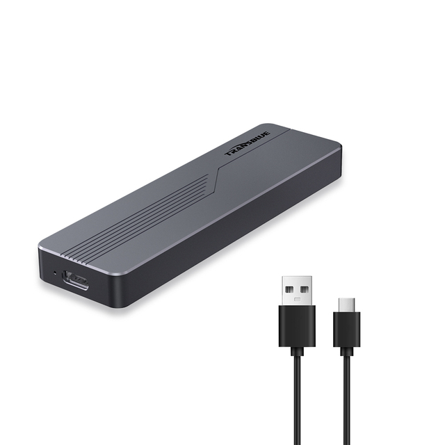 USB 3.2 Gen 2 CNC Aluminum M.2 NVMe SSD Enclosure Adapter External PCIe Based Solid State Drive Enclosure Reader Only for NVMe