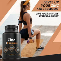 VitaHall Marque Privée Zinc 3X Complexe Vitamines Capsules Booster d'Énergie 120 Capsules pour Adolescents et Adultes