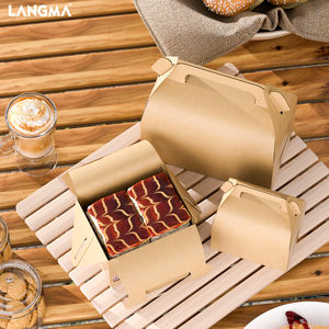 กล่องคราฟท์เป็นมิตรต่อสิ่งแวดล้อมสำหรับไก่<span class=keywords><strong>ทอด</strong></span>พิมพ์โลโก้ได้ตามต้องการเคลือบแบบมีฝาปิดออกแบบบรรจุภัณฑ์สำหรับอาหาร - Product Image 4