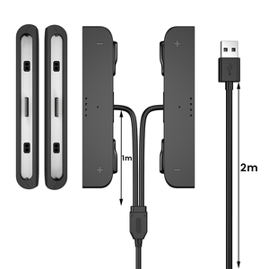 สายชาร์จจอยสติ๊กแบบพกพา2 in 1ยาว2เมตรสำหรับ <span class=keywords><strong>Nintendo</strong></span> <span class=keywords><strong>Switch</strong></span> 2จอยควบคุมแบบจอยสติ๊กแบบพกพาซ้าย + ขวา - Product Image 1