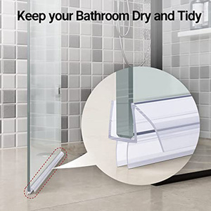Kensharp Salle <span class=keywords><strong>de</strong></span> bain PVC Incurvé Plastique Étanche Verre <span class=keywords><strong>Douche</strong></span> <span class=keywords><strong>Porte</strong></span> Coulissante Bande d'étanchéité inférieure en caoutchouc - Product Image 2