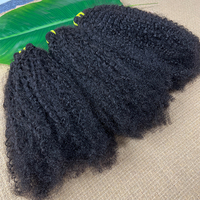 Lots de Cheveux Humains Bouclés Afro Crépus 12A, Tissage 100% Brut Non Traité Vierge pour Tresses Bouclées 4B 4C