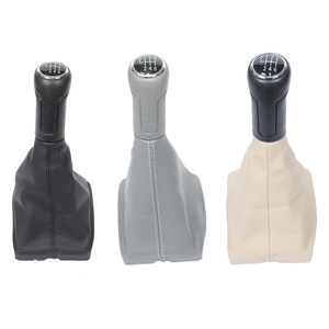 Audi Car Gear <b>Shift</b> <b>Knob</b> Cover Leather 6-Speed Manual Transmission For Audi A6L QZXN-B02 - Product Image 1