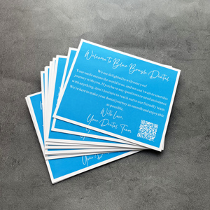 Tarjeta de agradecimiento laminada brillante personalizada, impresión a todo color, tarjeta de visita con código QR, tarjeta de compra para tienda en línea - Product Image 5
