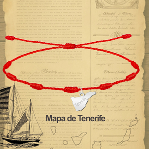 Bracciale Tennis moda 7 nodi con mappa di Tenerife bracciale in acciaio Color argento - Product Image 2