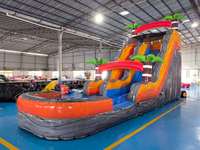 Toboggan aquatique gonflable commercial pas cher avec piscine