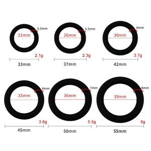 حلقة قضيب سيليكون قابلة لإعادة الاستخدام حلقات تكبير قضيب الرجال لتعزيز القضيب ألعاب جنسية تأخير القذف مادة TPE - Product Image 5