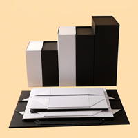 En stock, boîte cadeau pliable en carton, 9 couleurs, emballage en papier magnétique de luxe avec couvercle pour les petites entreprises