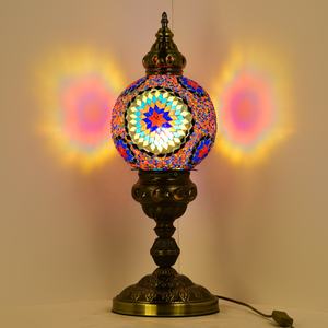 Lampe Tiffany artisanale colorée de <span class=keywords><strong>Marrakech</strong></span>, lampe de table marocaine turque en mosaïque artisanale - Product Image 1