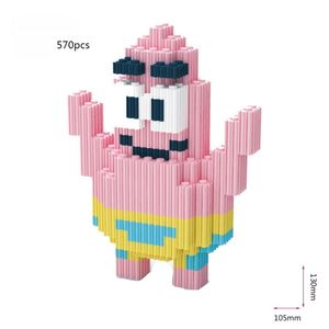 Micro blocco di costruzione di alta qualità 3D cartone animato ABS in plastica da costruzione didattica giocattolo modello Set 3 pz - Product Image 2