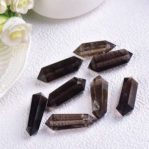 Venta al por Mayor de Cuarzo Ahumado Natural de Alta Calidad, Varita de Cristal Hexagonal de Doble Terminación, Torre de Cristal para Reiki, Chakra, Feng Shui, Decoración del Hogar, Regalo - Product Image 5