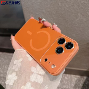 Funda de teléfono de carga magnética de gran agujero para Iphone12 13promax textura mate cobertura completa carcasa dura resistente a caídas para Iphone17 - Product Image 2
