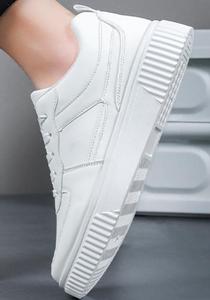 Zapatos Deportivos Casuales para Hombre, Diseño 2 en 1, con Suela Gruesa, Transpirables, Blancos, con Logotipo, Otoño - Product Image 3