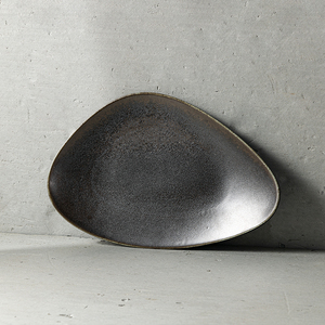 Sushjiuju — assiettes passe-lave-vaisselle, 10 pouces, style japonais, en grès, pour magasin de <span class=keywords><strong>Sushi</strong></span>, four rétro, plateau à dîner noir - Product Image 5