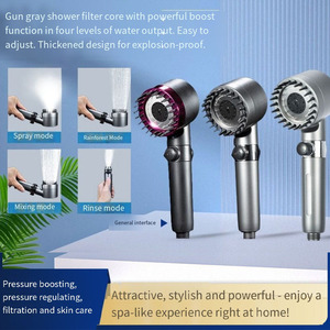 Áp lực cao mạ đa chức năng lượng mưa phòng tắm vòi <span class=keywords><strong>3</strong></span> chế độ <span class=keywords><strong>3</strong></span>-in-1 vòi hoa sen với thiết bị cầm tay cho nhà vệ sinh nhà bếp sử dụng - Product Image 2