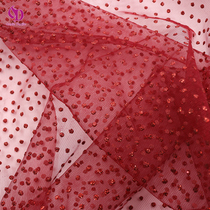 Tissu en tulle à paillettes motif galaxie étoilée de Noël, imprimé petits pois, en polyester, pour filles, mariages et usage extérieur - Product Image 4