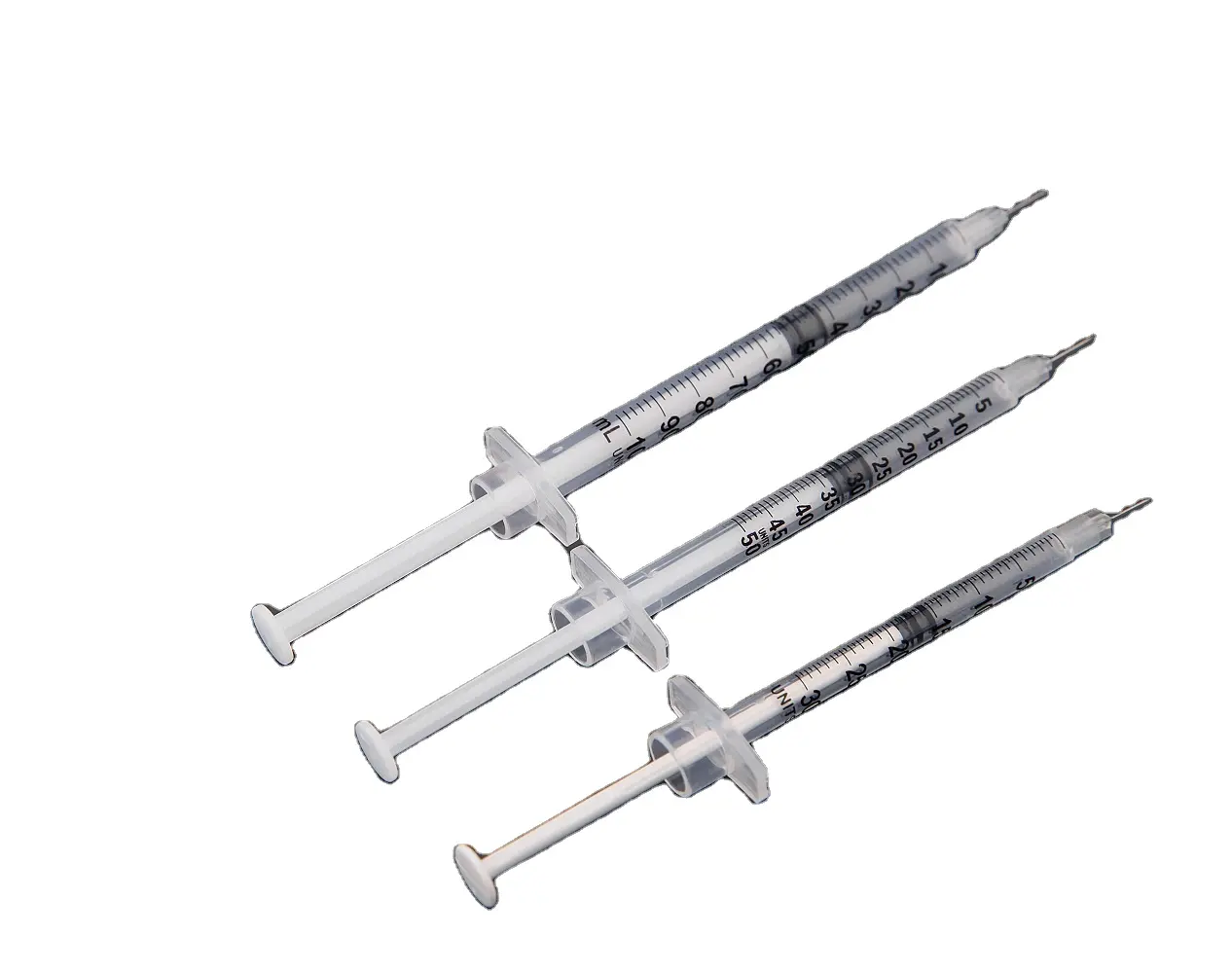Sterile Disposable Medical Painless Insulin Syringe With Fixed Fine Needle U-40 U-100 0.3ml 0.5ml 1ml For Painless Injection