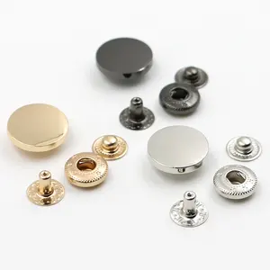 Custom Logo 4 Parts Snap Fastener Press Button Metal Snap Buttons For Clothes