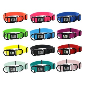 Correas de Seguridad de Liberación Rápida Amarillo Claro para Perros Pequeños, <span class=keywords><strong>Collar</strong></span> para Mascotas Recubierto de PVC Plástico Sólido - Product Image 3