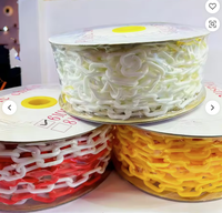 Chaîne de signalisation en plastique 6mm 8mm de diamètre, multicolore, pour barrière, cône de signalisation, sécurité routière, contrôle des foules, OEM PVC-JSL-01