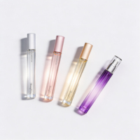 Flacon de parfum hexagonal en verre de 10 ml, personnalisé avec logo et couleur, en gros, long et fin, vide, avec compte-gouttes, pour cosmétiques et collyres
