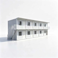 Bâtiment de campement préfabriqué personnalisable en conteneurs, logement temporaire modulaire écoénergétique pour les travailleurs sur site des hôtels