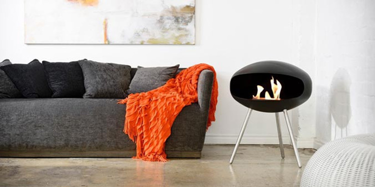 Cocoon Hanging Bioethanol Fireplace Real Flame Ethanol Burner