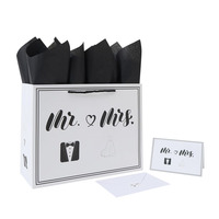 Sac cadeau en papier biodégradable de luxe avec ruban pour boutique de vêtements, emballage pour le shopping