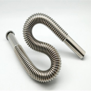 Tubo de drenaje de acero inoxidable, 84 mm de diámetro exterior, conexión roscada curvada anticorrosión para encimera de lavabo - Product Image 1