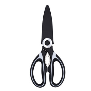 Ciseaux de cuisine en acier inoxydable, tête droite de 5 pouces, pour usage domestique, lavables au lave-vaisselle, noirs - Product Image 5