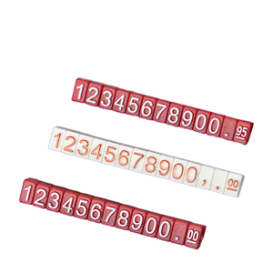 Espositore per Prezzi in Plastica Yinliang Modello 5-53-1, Base Nera con Testo Bianco, Porta Etichette per Gioiellerie e Negozi - Product Image 1