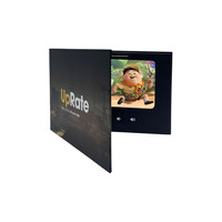 Brochure vidéo populaire avec écran LCD noir de 10,1 pouces, carte de vœux personnalisée pour la publicité d'entreprise