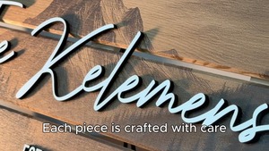 Targa <span class=keywords><strong>in</strong></span> <span class=keywords><strong>Legno</strong></span> Personalizzata e su Misura, <span class=keywords><strong>Legno</strong></span> Rustico Massiccio, Regalo di Nozze per Coppie, Casa, Ufficio, Cognome Familiare - Product Image 5