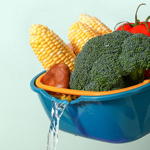 Lavadora y Secadora de Verduras Multifuncional 2 en 1 para Cocina, de Doble Capa, Plástico Ecológico, Plegable, Apta para Lavavajillas - Product Image 6