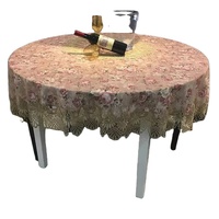 Nappe rectangulaire en dentelle florale rose rétro, couleur crème beige, pour douche nuptiale, dîner d'anniversaire, personnalisable OEM